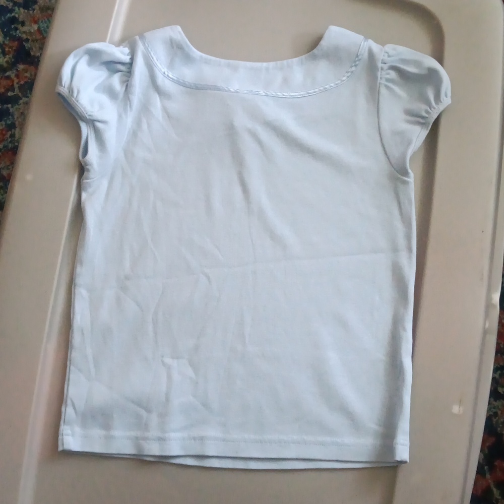 Gymboree light blue top with Paris theme embroidery - Picture 4 of 4